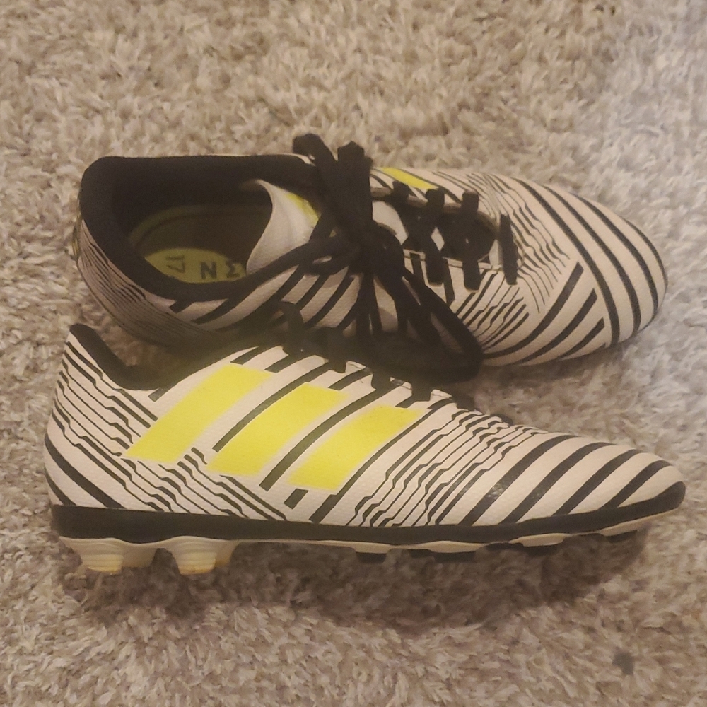 Adidas Black and Yellow Striped Soccer Cleats